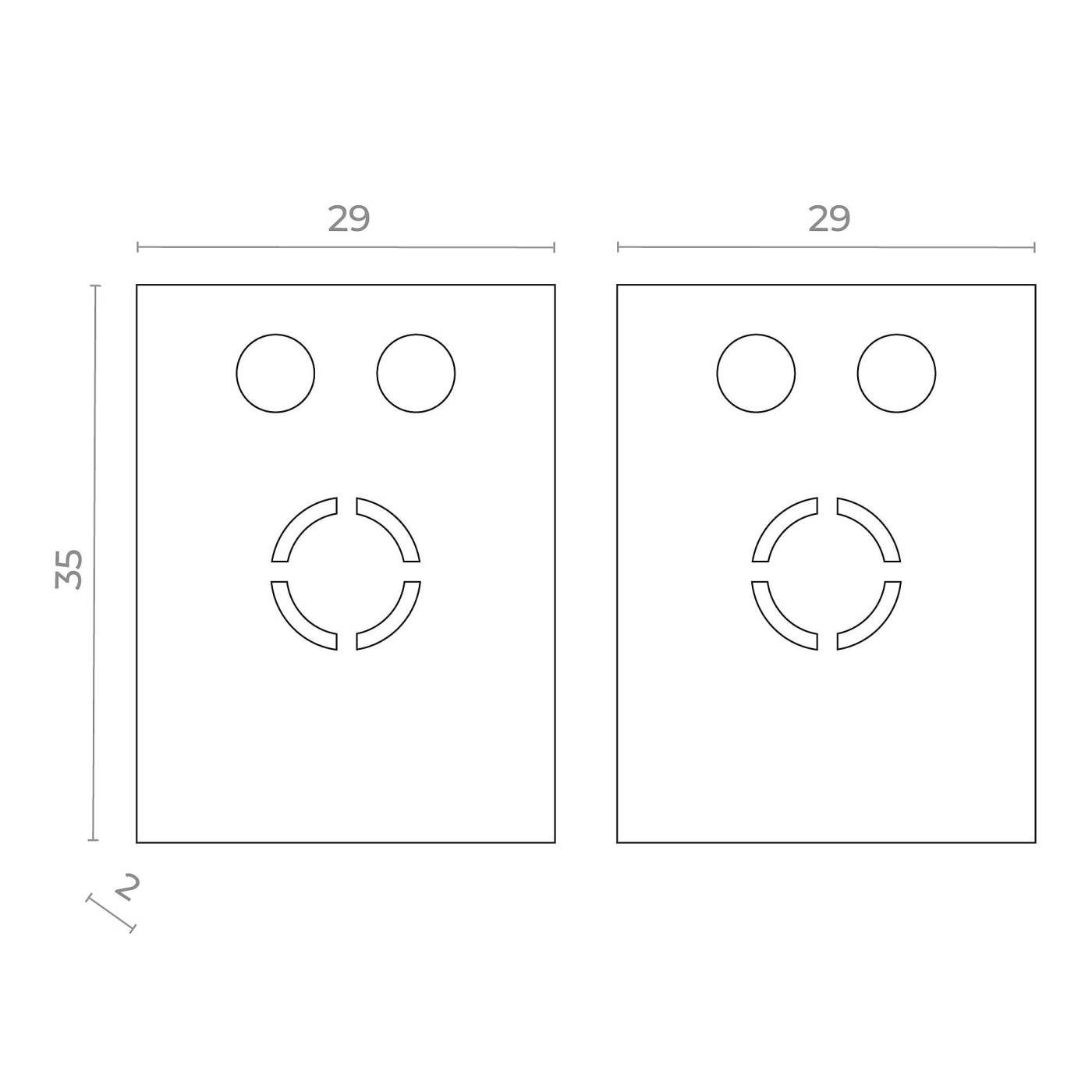 Торцевая заглушка SKYFLAT (2 шт) ST Luce Skyflat ST069.509.12