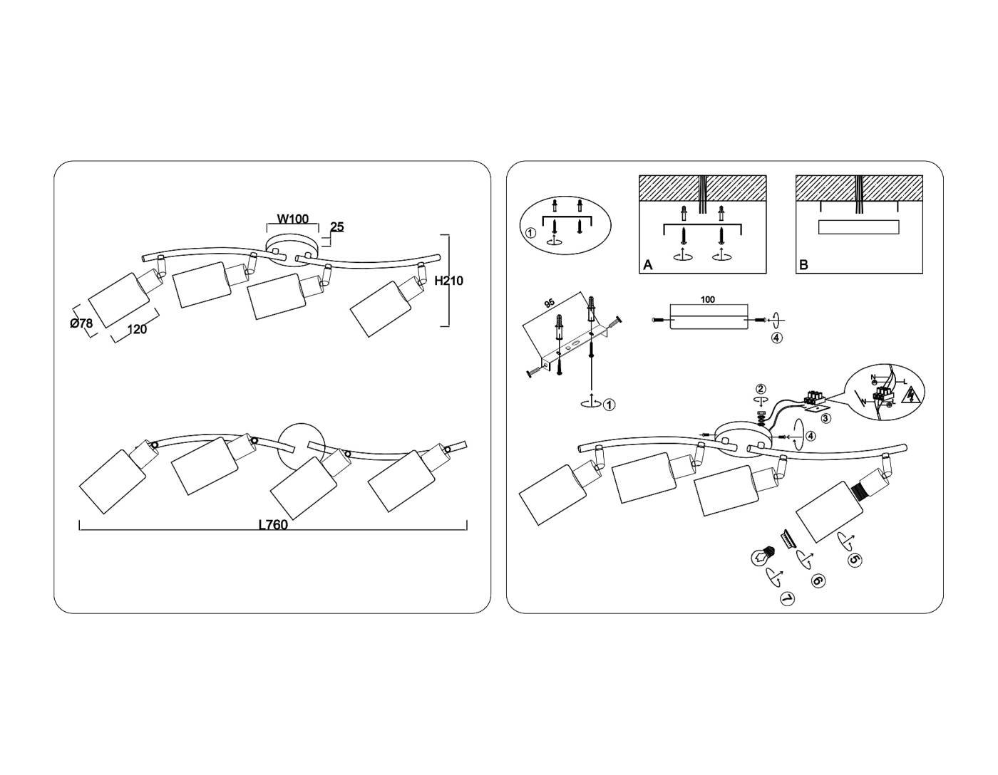 Светильник спот Ambrella Loft TR8723