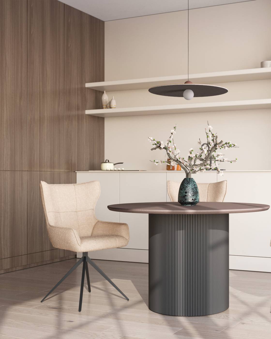 Стул вращающийся Stool Group Carlene DC-2409007 beige FL26