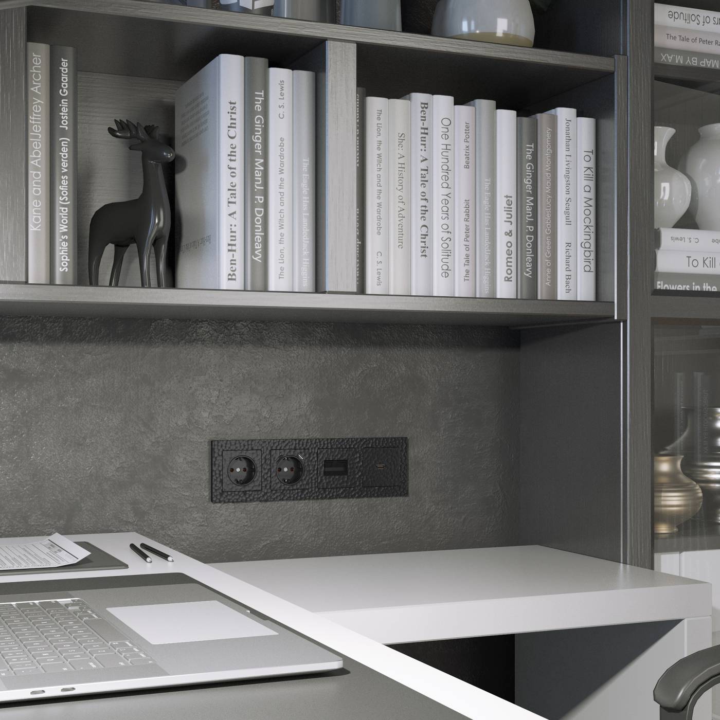 W1296008/ Накладка для розетки HDMI (hammer черный) Накладка на механизм Werkel W1296008/ Накладка для розетки HDMI (hammer черный)