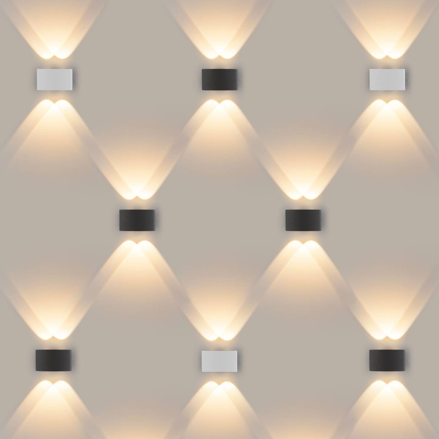 Уличный настенный светильник Elektrostandard 1555 1555 TECHNO LED TWINKY DOUBLE серый
