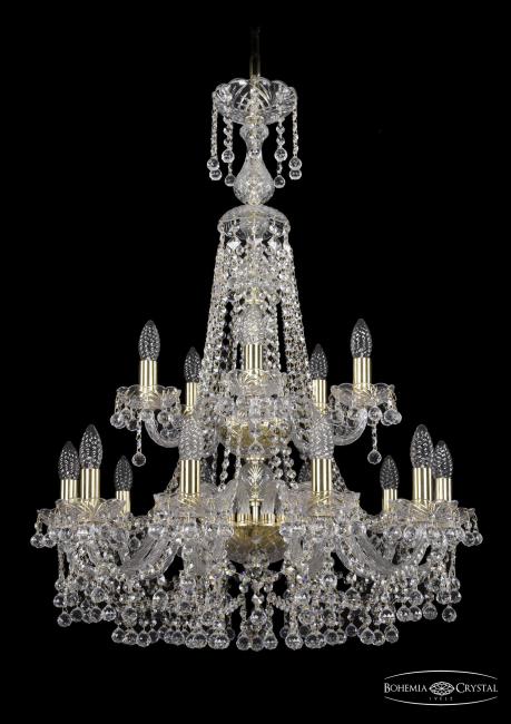 Подвесная хрустальная люстра 1409 Bohemia 1409/10+5/240/XL-91/2d G