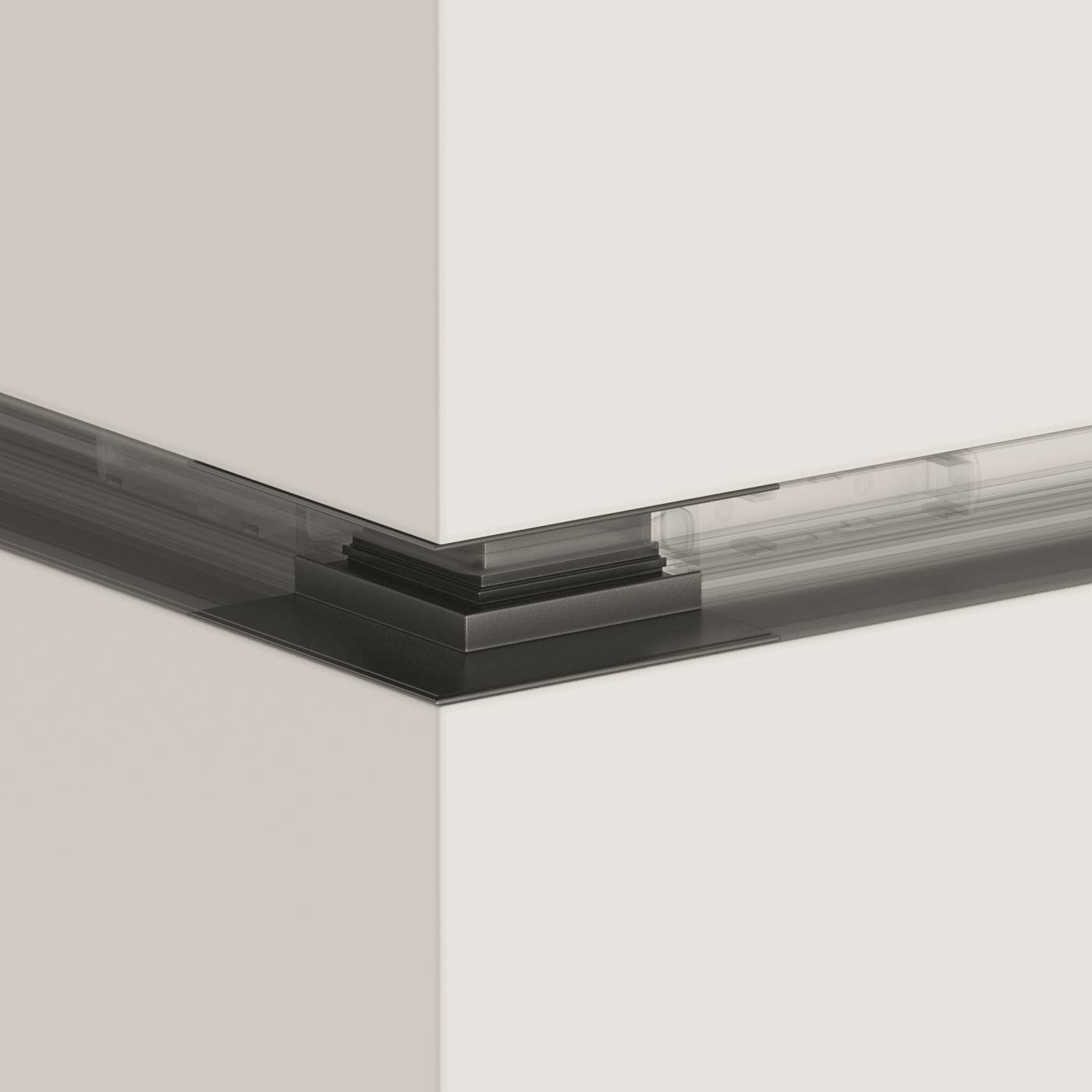 TRA004OCL-22B Угловой внешний коннектор для встраиваемого магнитного шинопровода Maytoni Accessories for tracks TRA004OCL-22B