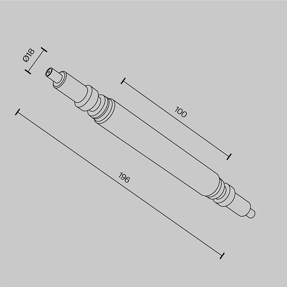 Прямой коннектор для штанговой системы Axity Maytoni Accessories for system Axity CA004RC-B