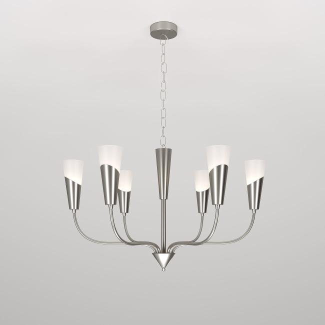 60167/6 никель Подвесная люстра Eurosvet Rhyton 60167/6 никель
