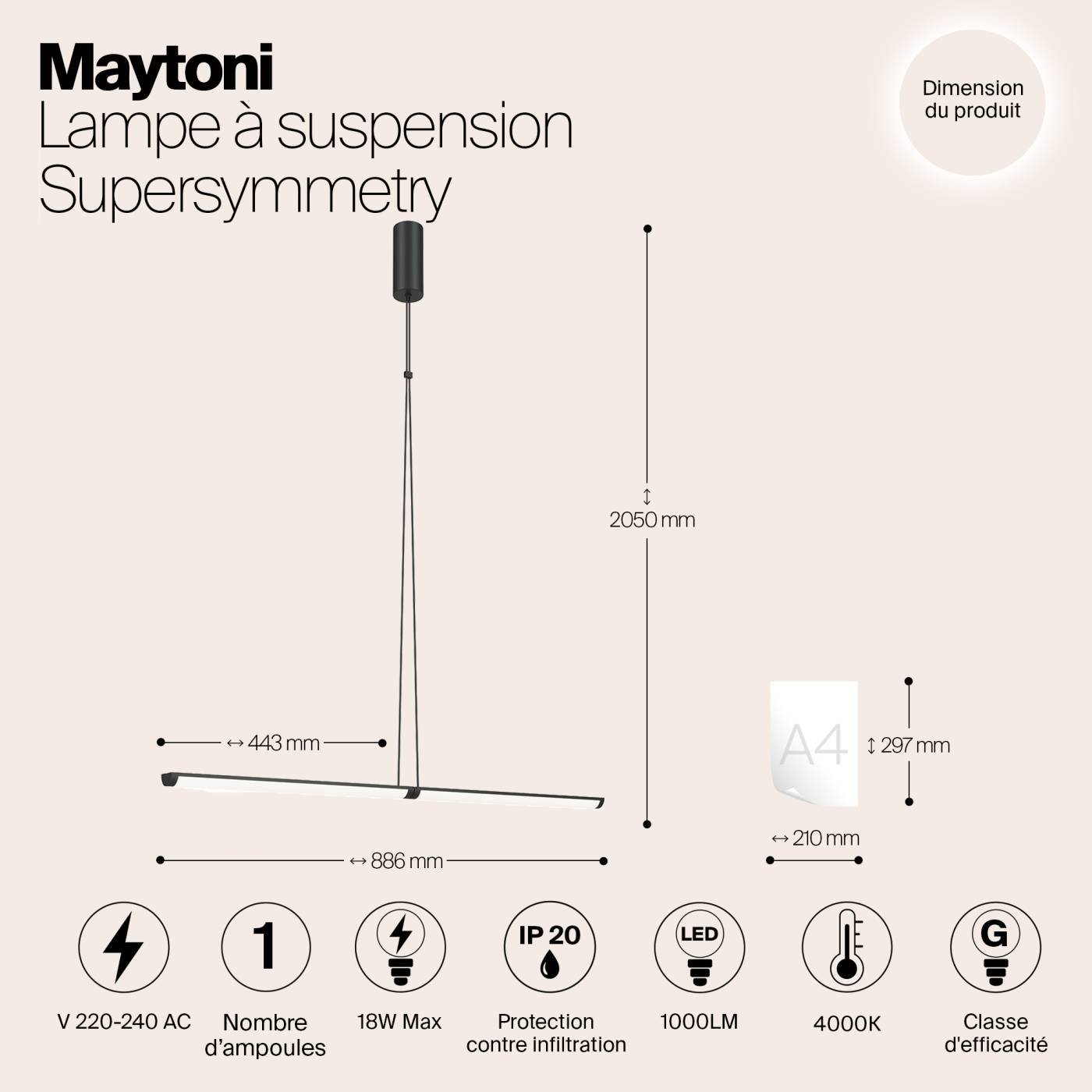 Светильник подвесной Maytoni Supersymmetry P096PL-L11BK1