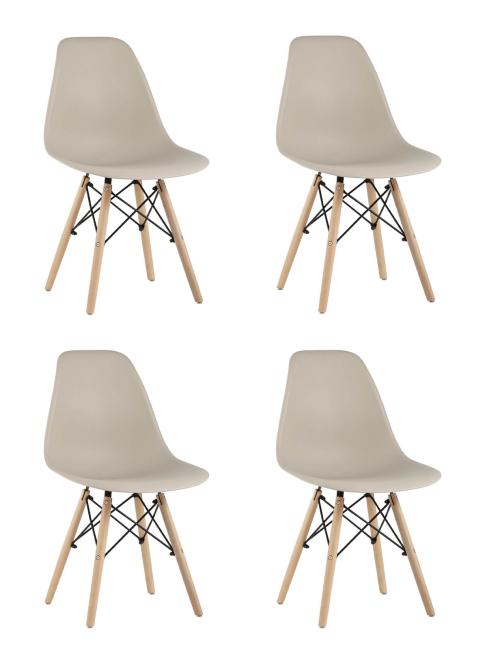 Y801-V SEAT beige x4 Комплект стульев Stool Group Style DSW Y801-V SEAT beige x4