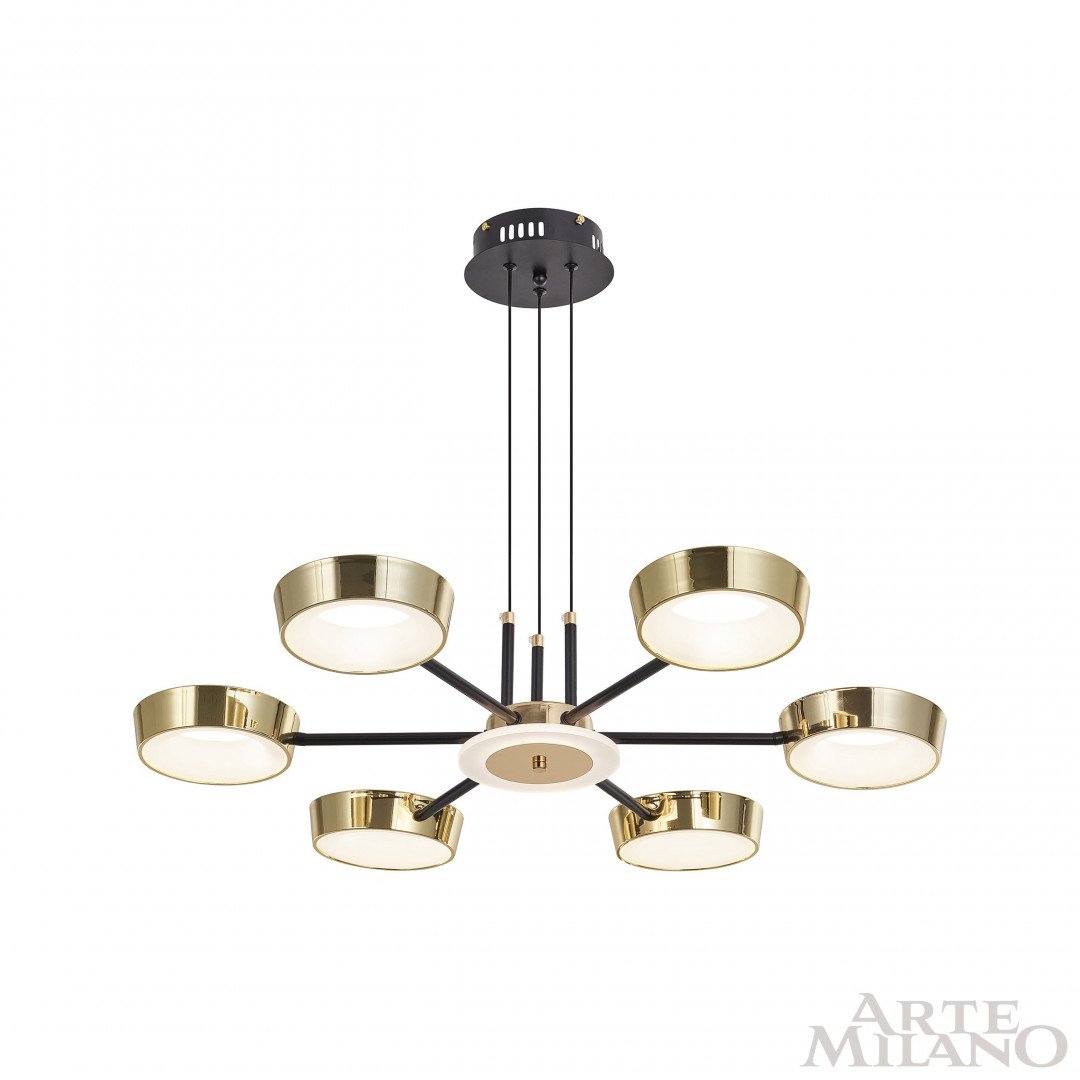 271079/6 BK/GD Подвесная люстра Arte Milano Ferrara71079 271079/6 BK/GD