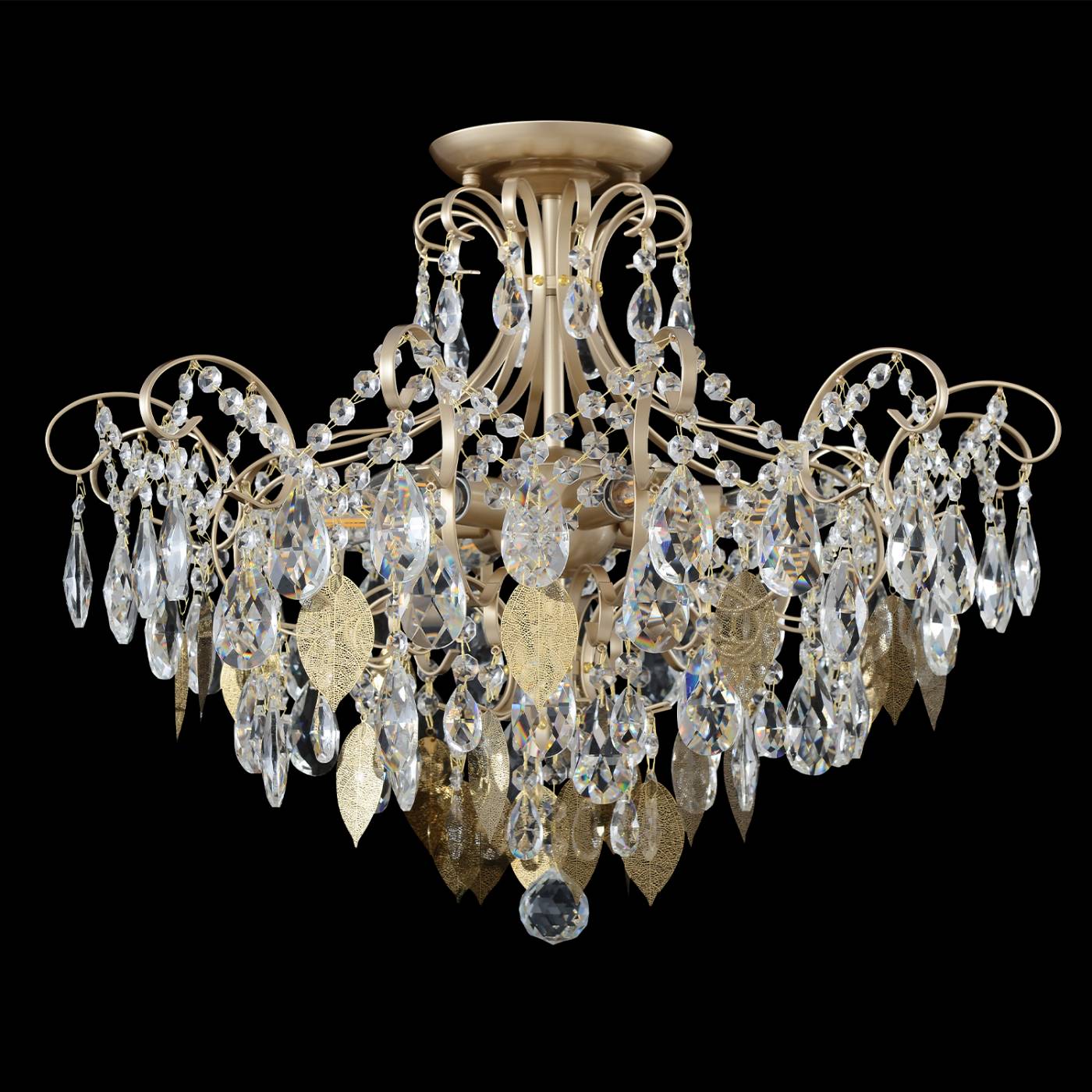 ESMIRALDA PL6 GOLD Потолочная люстра Crystal Lux Esmiralda ESMIRALDA PL6 GOLD