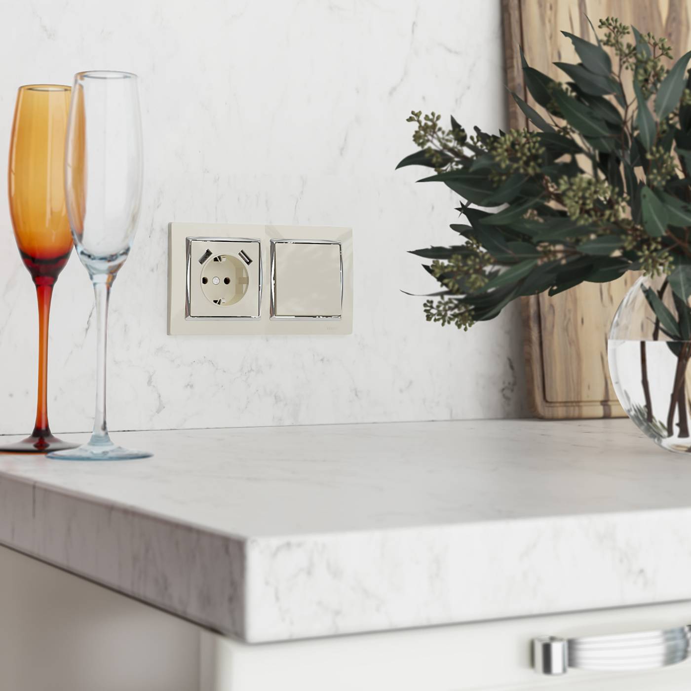 W1119011/ Клавиша для выключателя перекрестного (шампань) Werkel W1119011/ Клавиша для выключателя перекрестного (шампань)