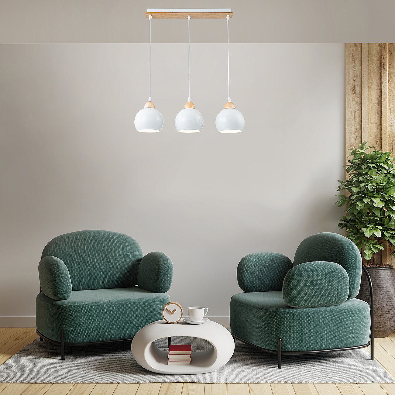 10178/3S White Светильник подвесной Escada Solo 10178/3S White