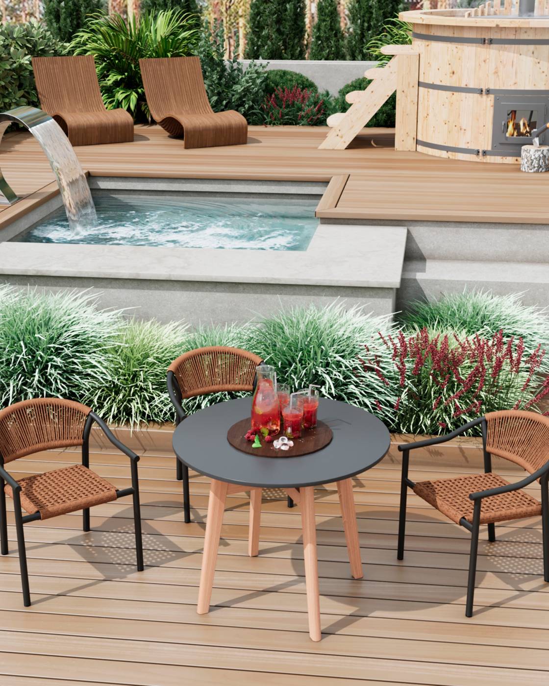 AD642156-2 br+d.grey Обеденный стул Stool Group AD642156-2 br+d.grey