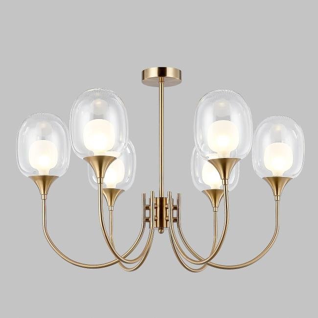 70217/6 латунь Потолочная люстра Eurosvet Spritz 70217/6 латунь