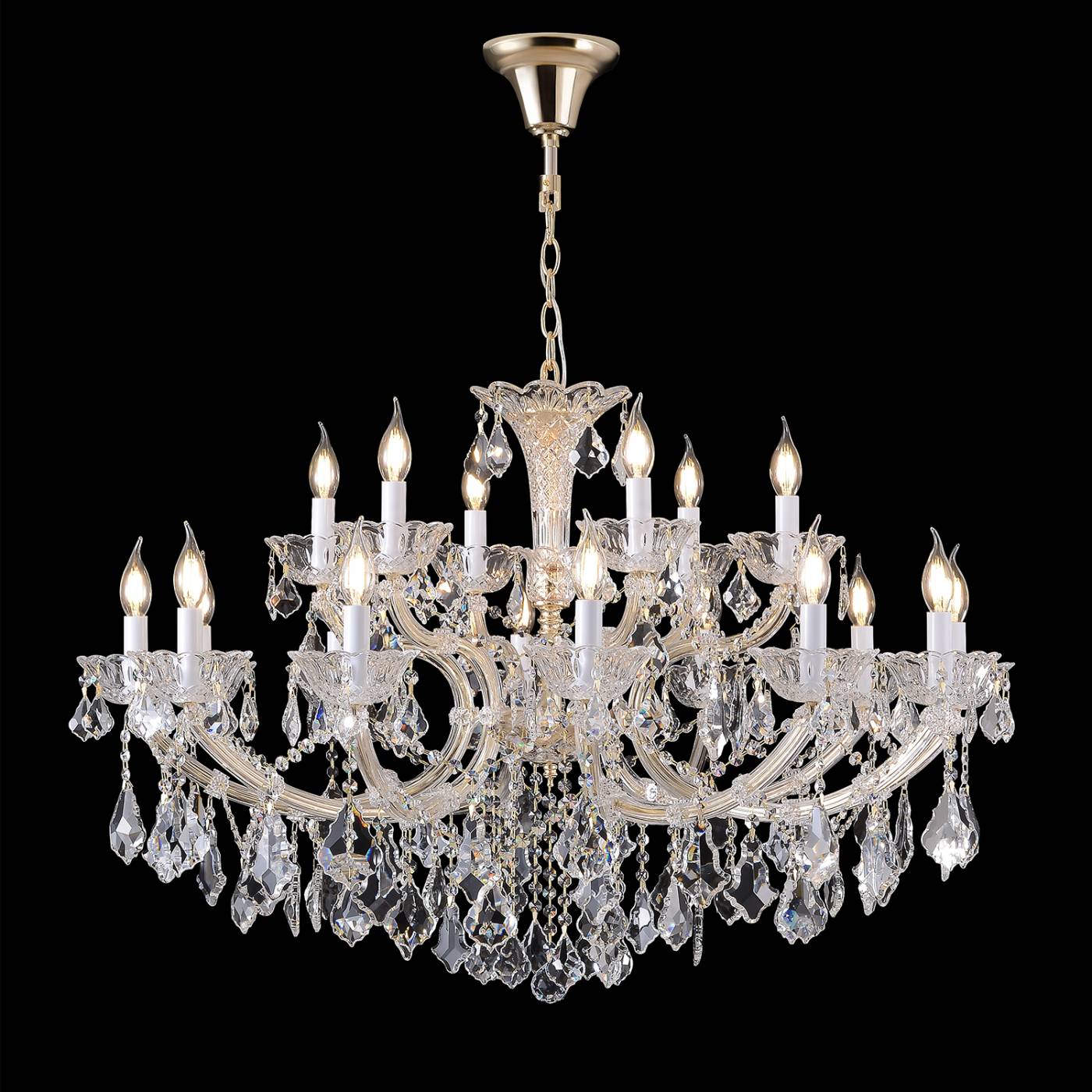 CRISTELLE SP12+6 GOLD Подвесная люстра CRISTELLE Crystal Lux CRISTELLE SP12+6 GOLD