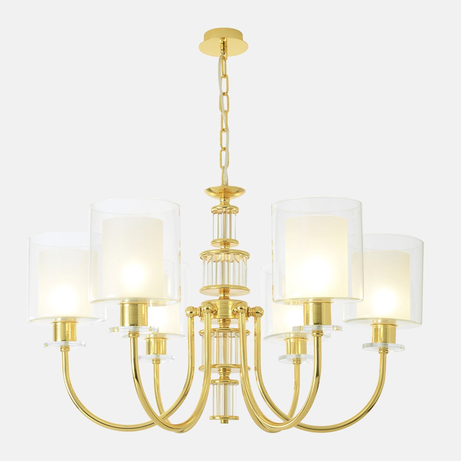 ELENA SP6 GOLD Подвесная люстра Crystal Lux Elena ELENA SP6 GOLD