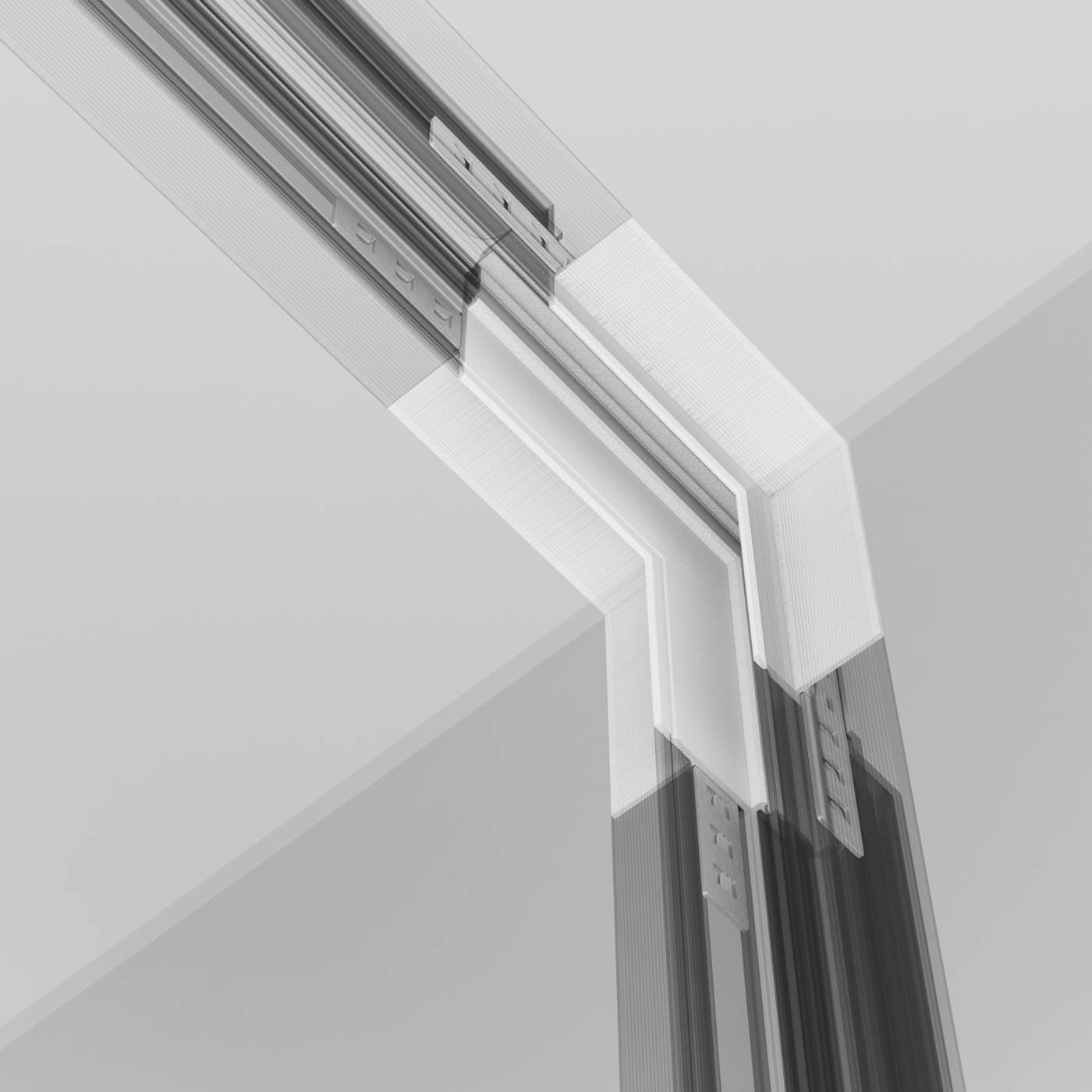 Коннектор угловой внутренний Exility встраиваемый под ГКЛ 12,5мм Maytoni Magnetic track system Exility TRA034ICL-42.12W