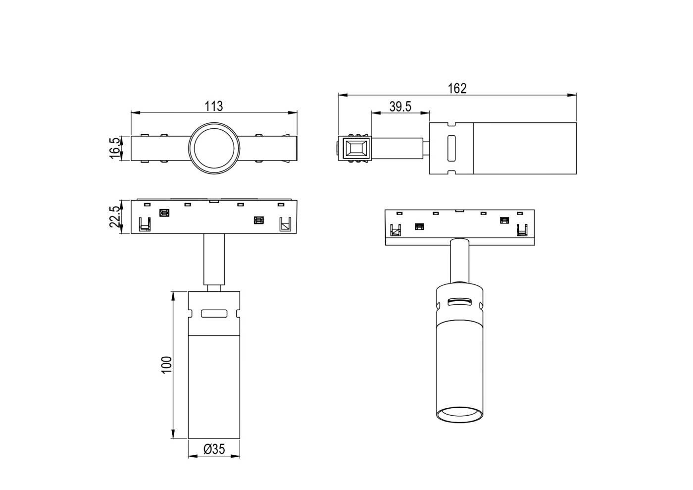 00-00036193 Трековый диффузор для системы LINK,Tuya WiFi+Bluetooth, SWG LUMKER 00-00036193