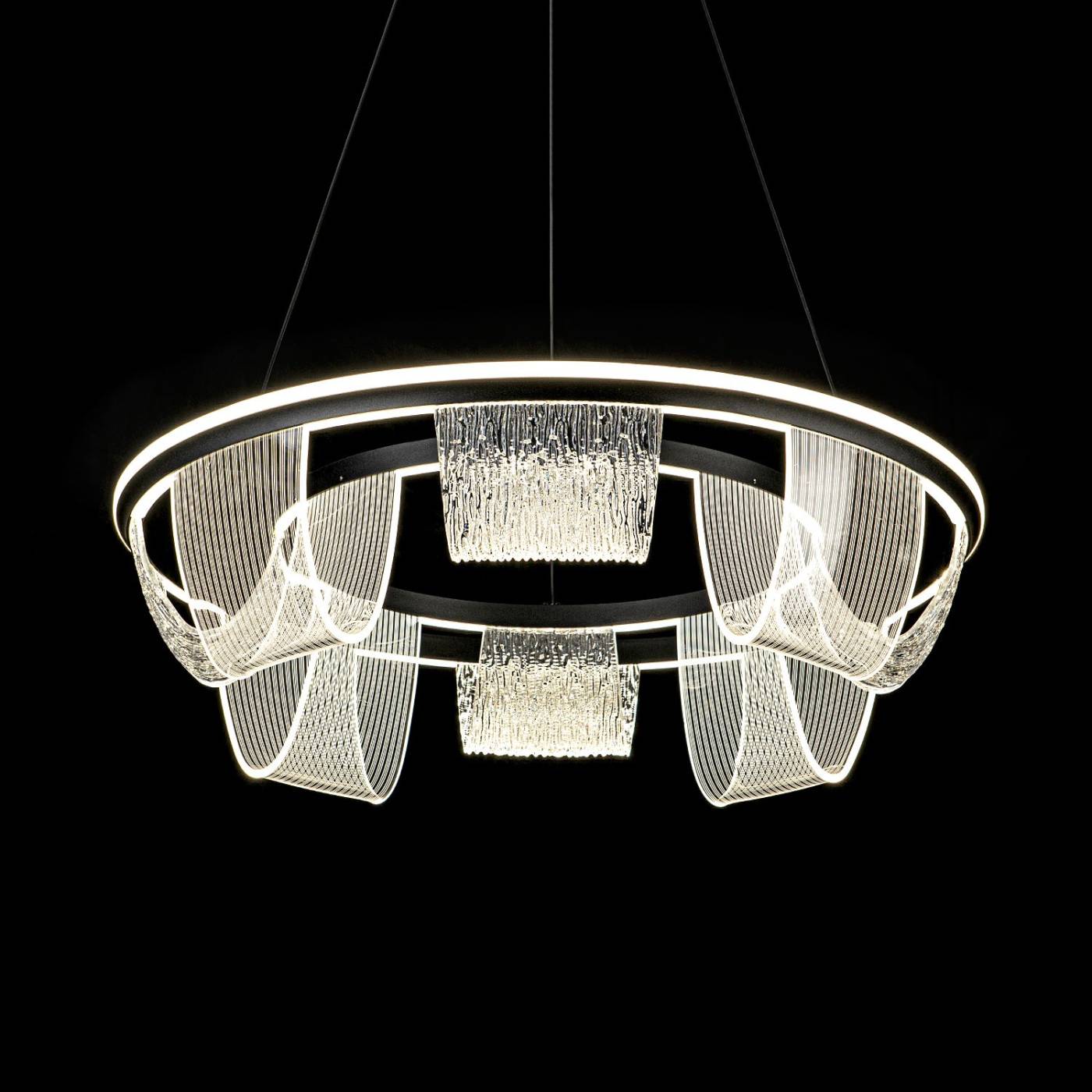 L7706-630 BK Подвесная люстра L LED4U L7706-630 BK