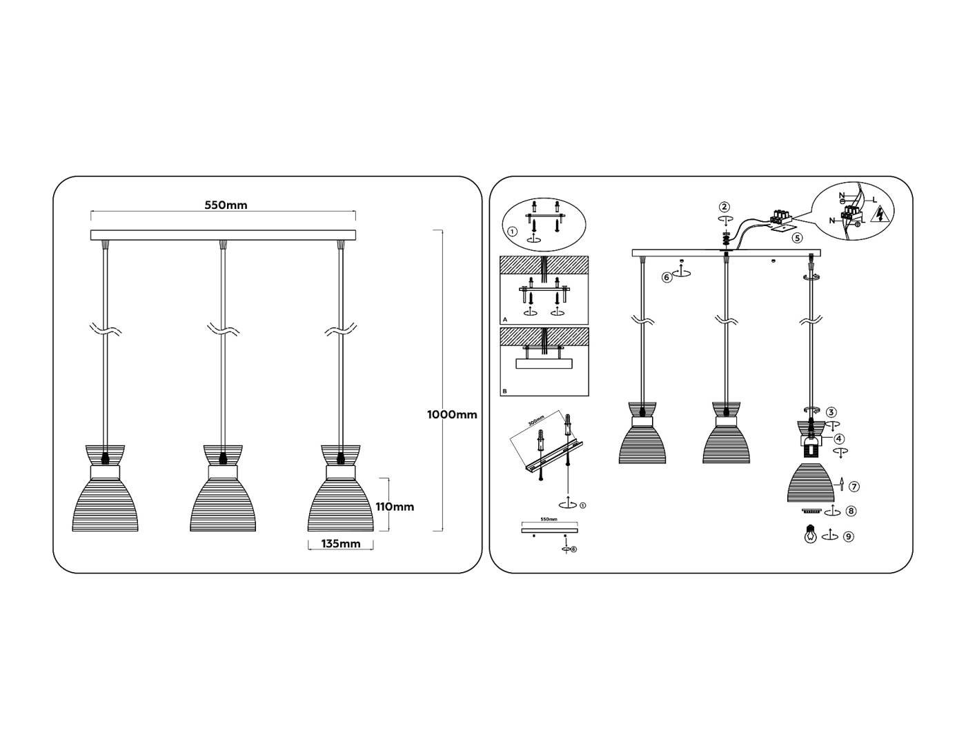 Светильник подвесной Ambrella Loft TR3404