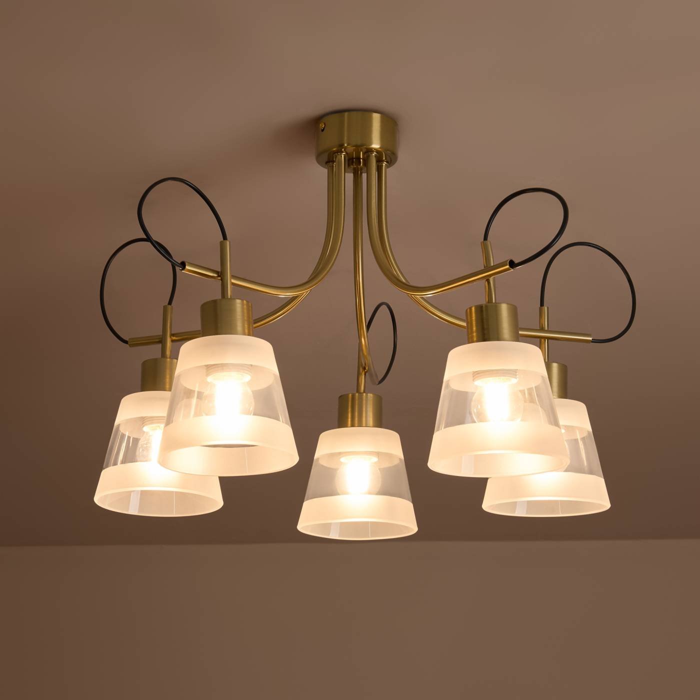 FR5522PL-05BS Потолочная люстра Карамель / Caramel Freya FR5522PL-05BS