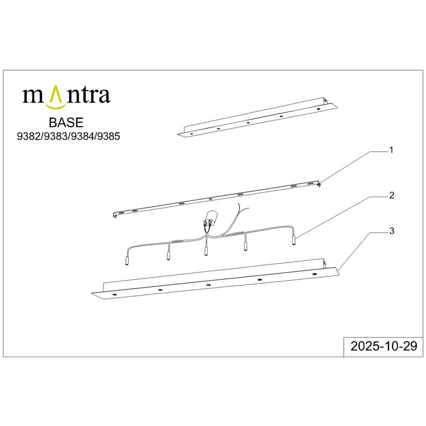 9382 9382 Основание потолочное 5L MODULAR LIGHT FLORONES