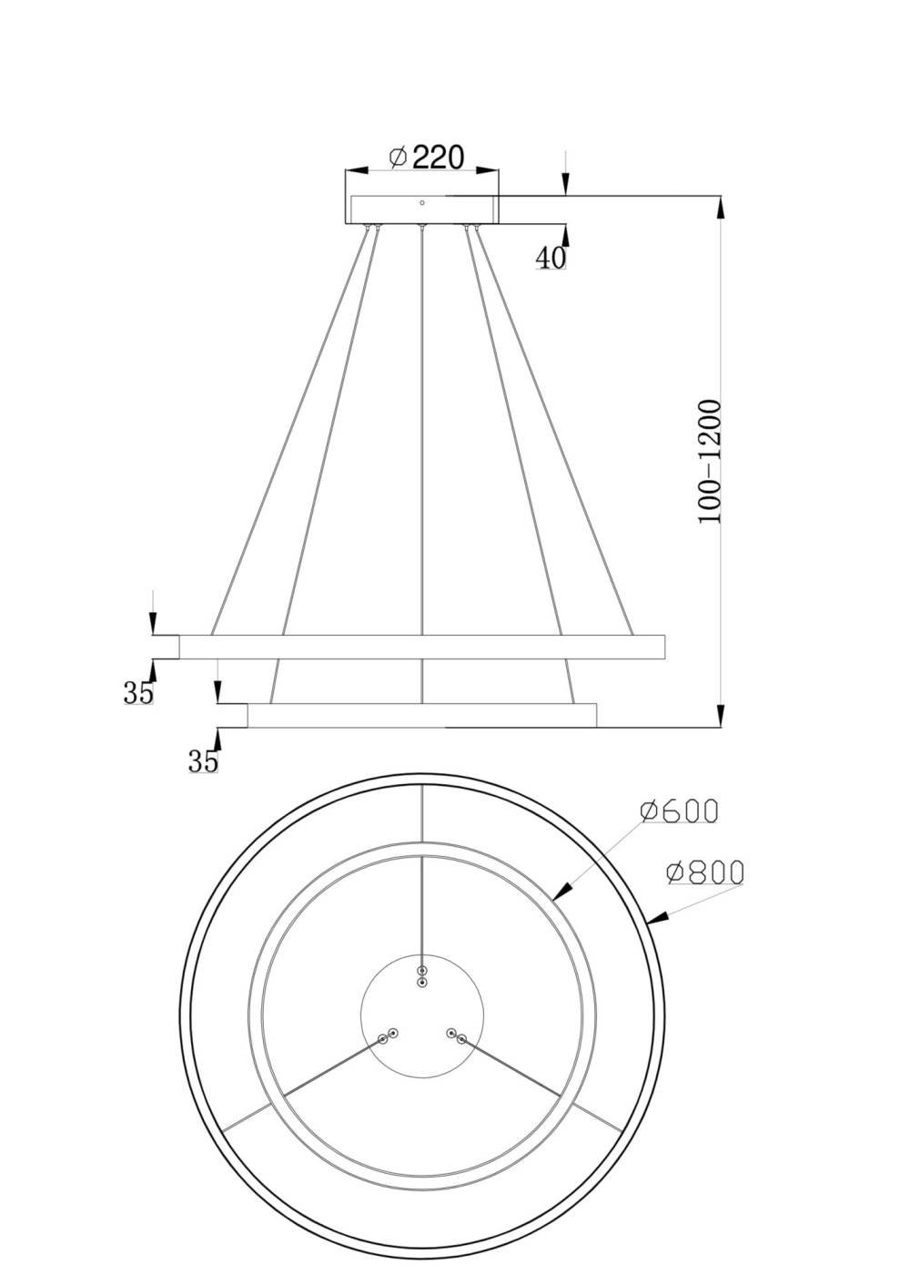 Подвесная люстра Maytoni Rim MOD058PL-L74B4K