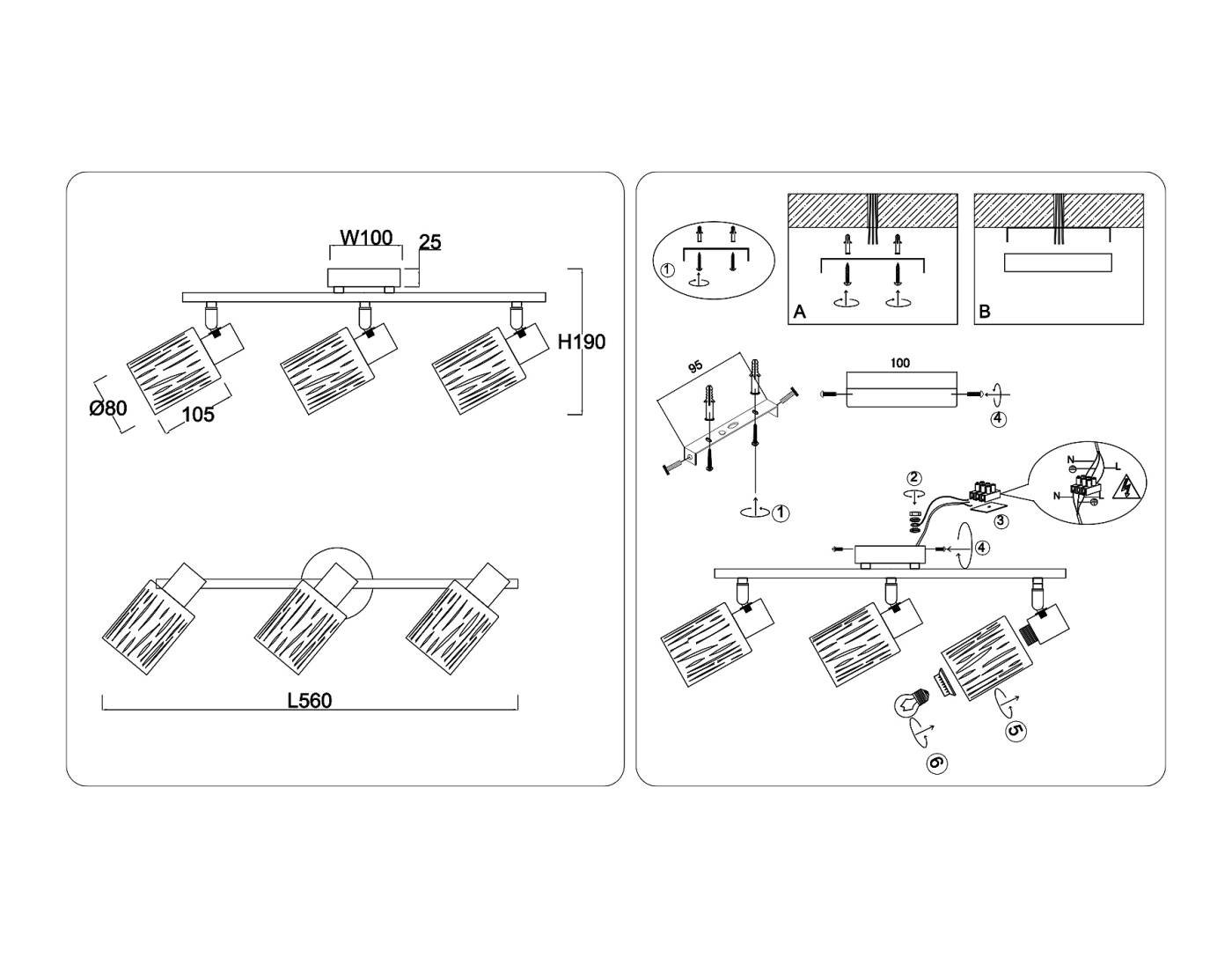 Светильник спот Ambrella Loft TR8669