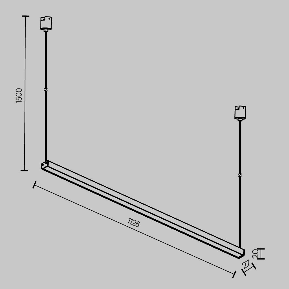 TR170-1-52W3K-B Трековый светильник Maytoni Basis TR170-1-52W3K-B