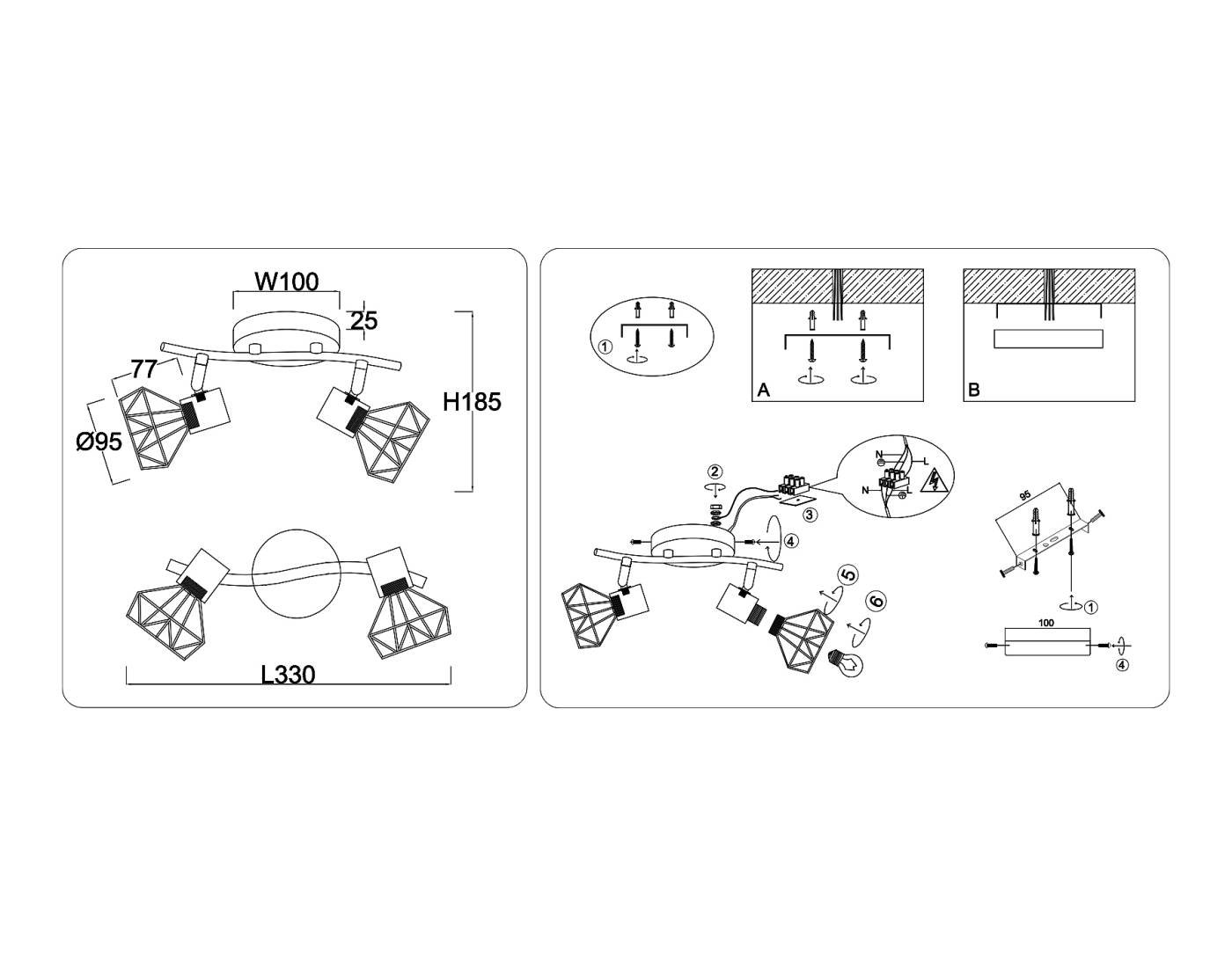 Светильник спот Ambrella Loft TR8656