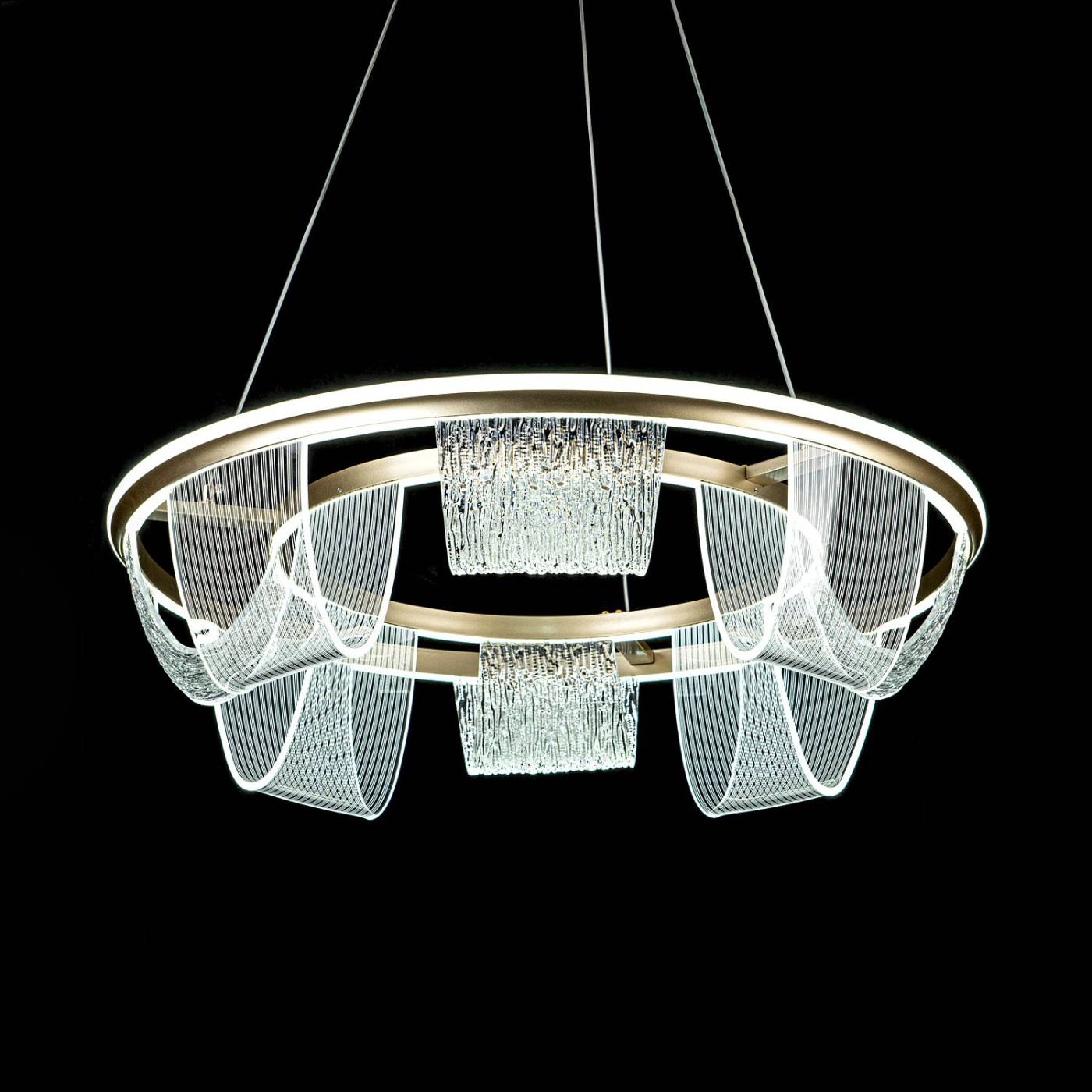 L7706-630 GD Подвесная люстра L LED4U L7706-630 GD