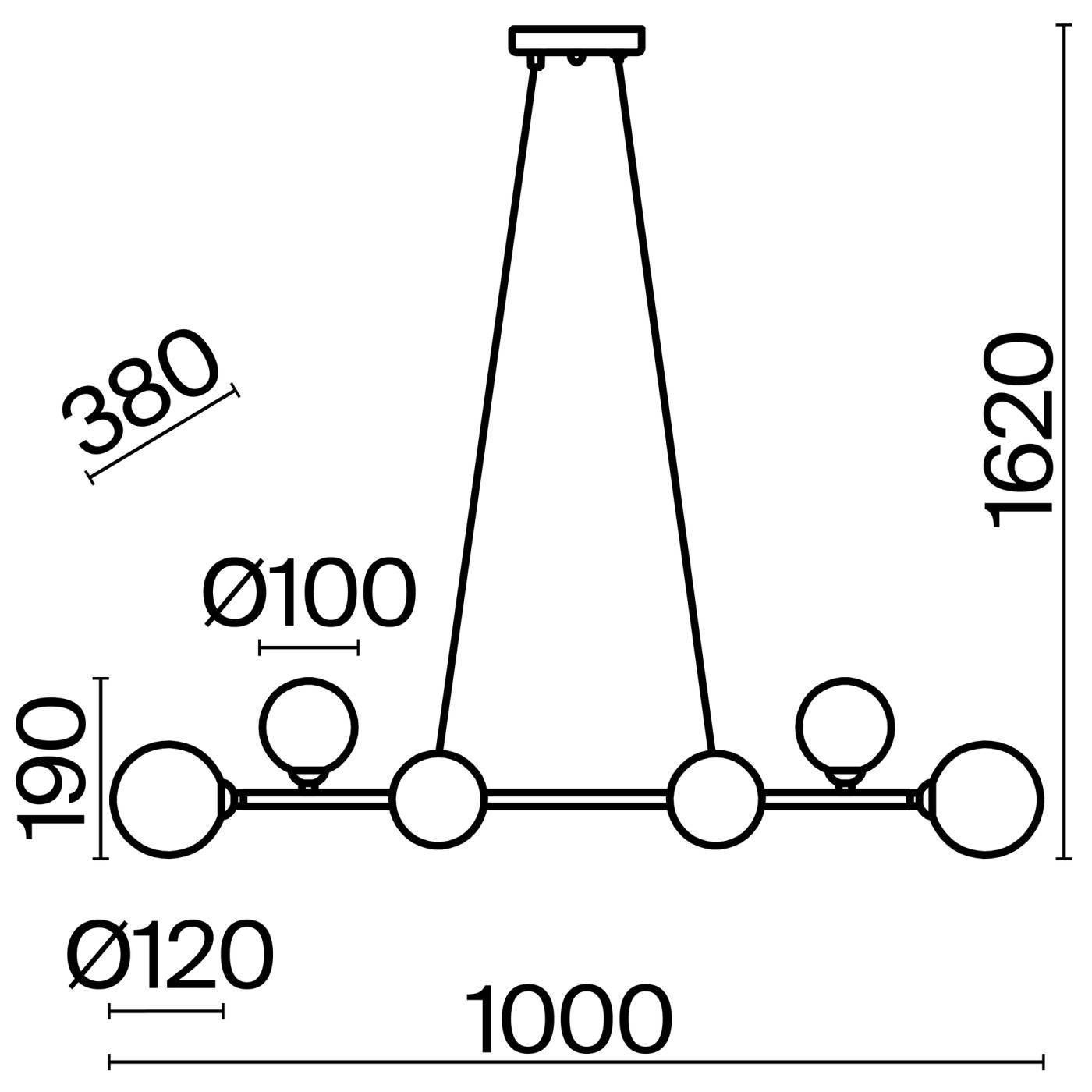 FR5222PL-08B1 Подвесная люстра Freya Globos FR5222PL-08B1