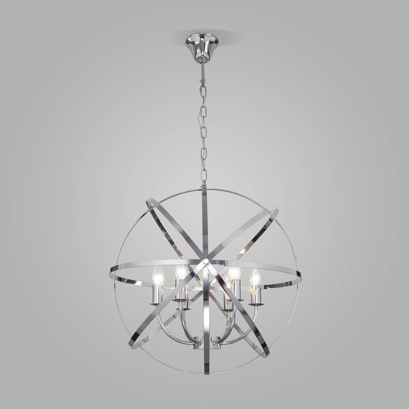 60139/6 хром Подвесная люстра Eurosvet Santi 60139/6 хром