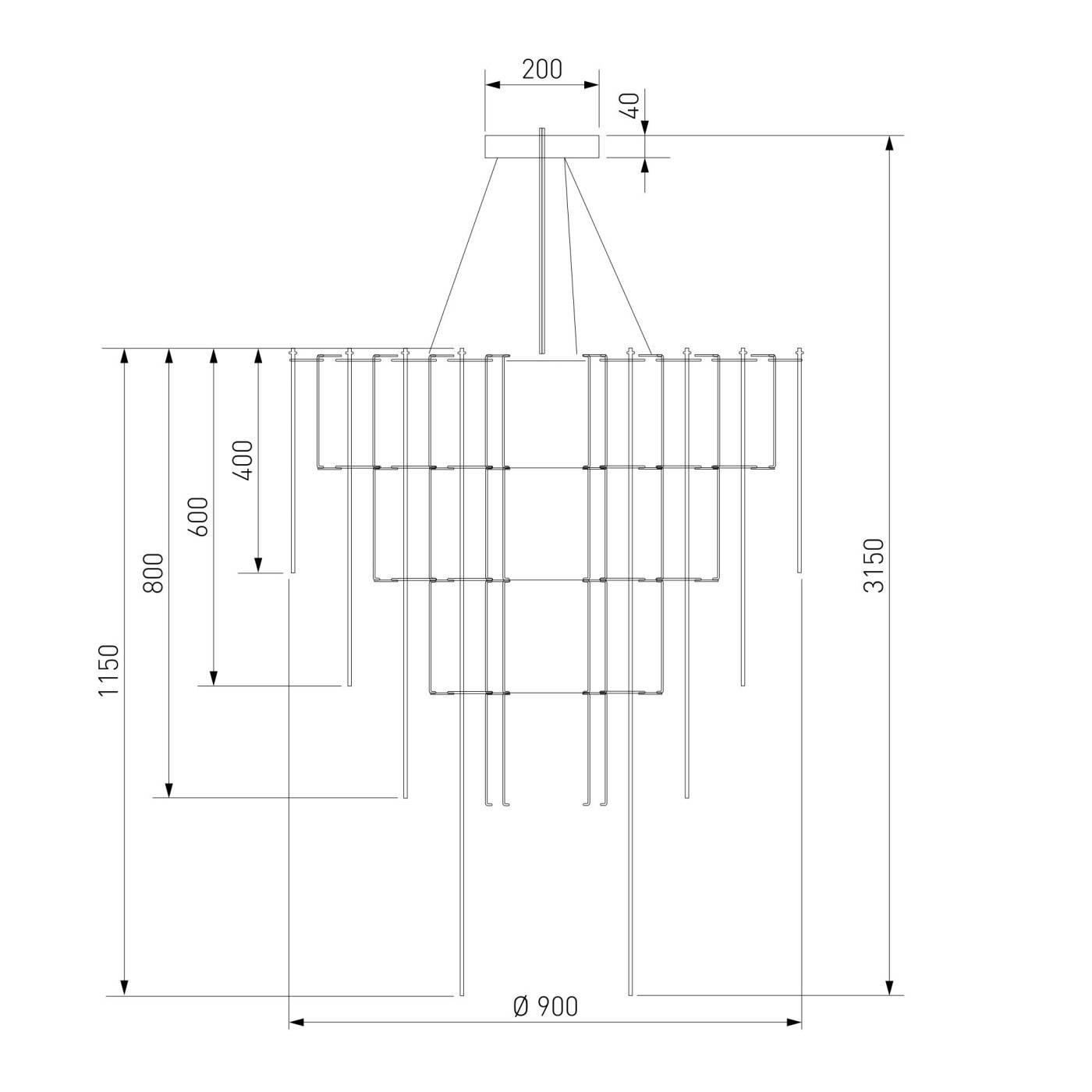 Подвесная люстра Queen Bogates 91101 LED