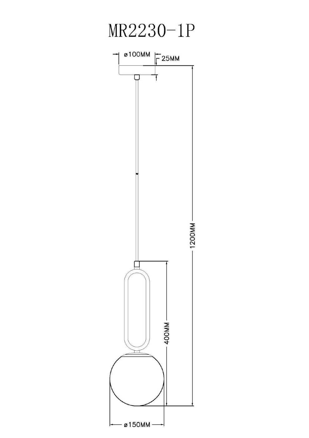 Светильник подвесной MyFar Pierre MR2230-1P