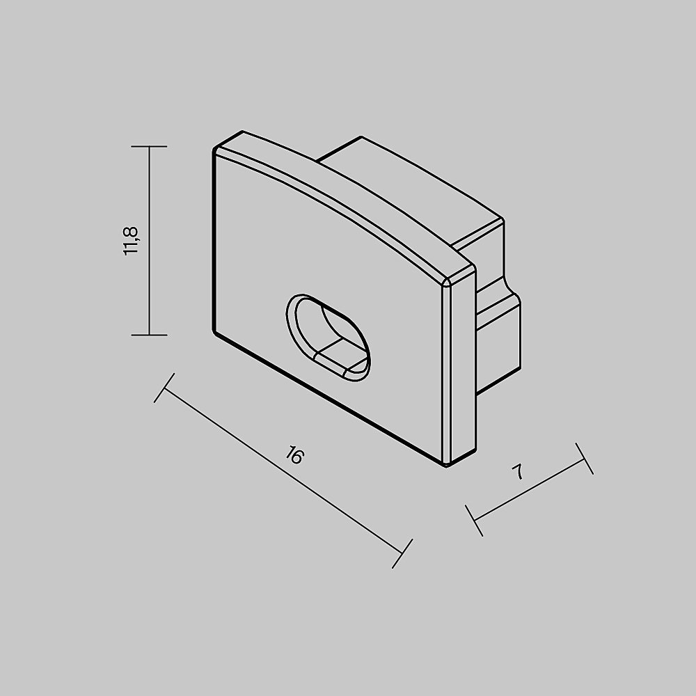 Заглушка для профиля Maytoni Встраиваемый со скрытым фланцем профиль 642007