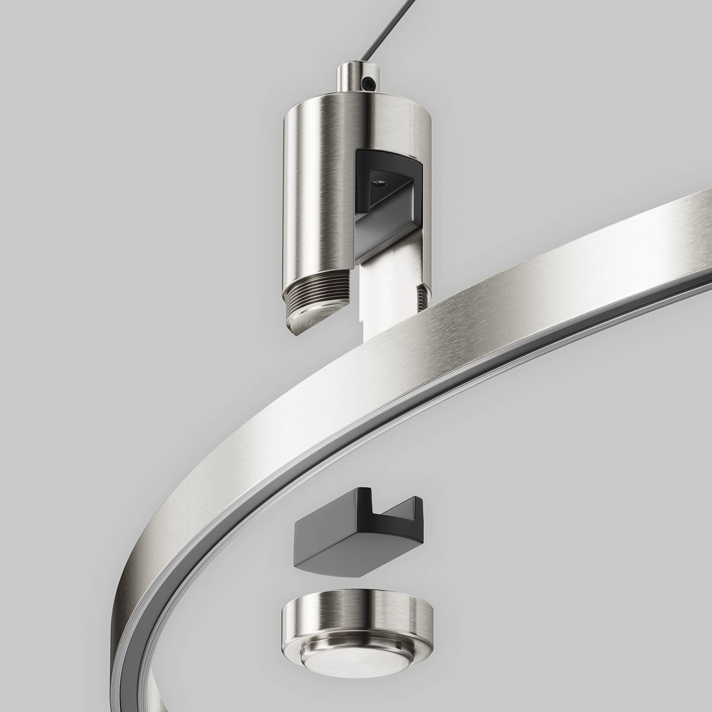 Подвесной набор с основанием под блок питания для круглого шинопровода Maytoni Accessories for tracks Flarity TRA154SW-BB-R-PT