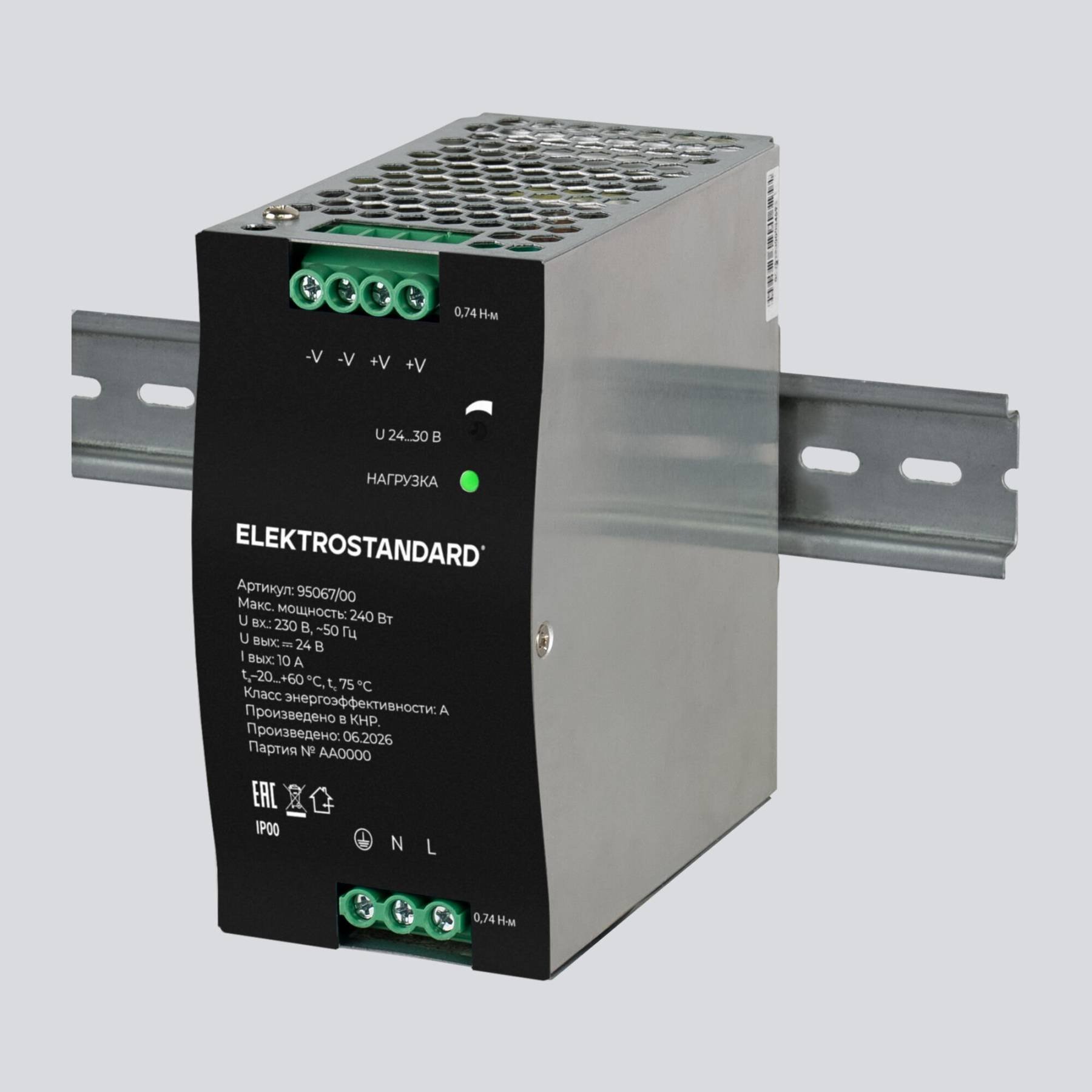 Блок питания 240W 24V IP20 95067/00 Блок питания Elektrostandard Блок питания 240W 24V IP20 95067/00