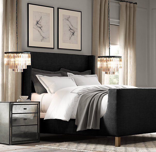 KR0387P-6 black/clear Подвесная люстра Delight Collection 1920s Odeon KR0387P-6 black/clear