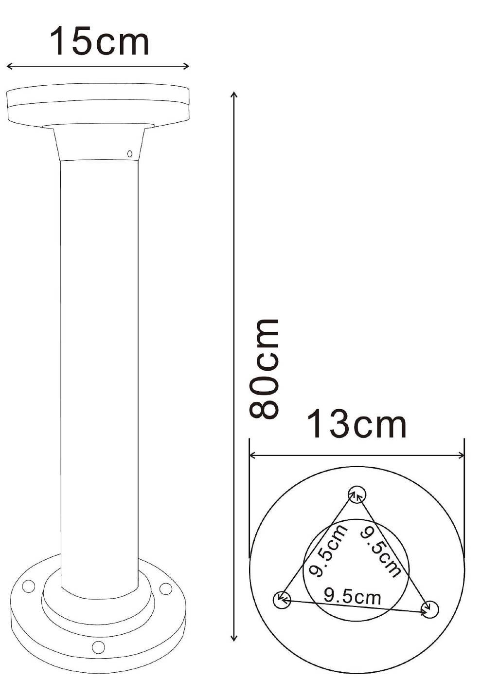 Уличный наземный светильник Arte Lamp Amsterdam A1213PA-1BK