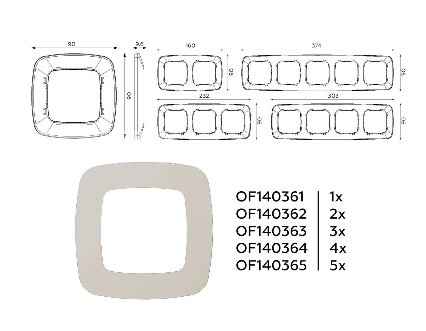 Рамка Ambrella Volt Ecta OF140362