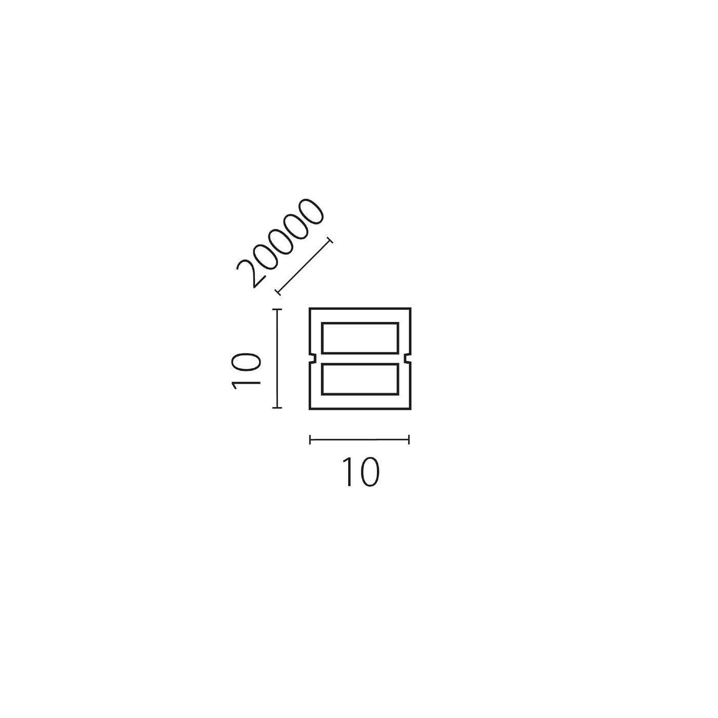 Профиль квадратный силиконовый 10х10 мм (тип А) PROFILED 20м/упак д/LED ленты Lightstar Profiled 441020
