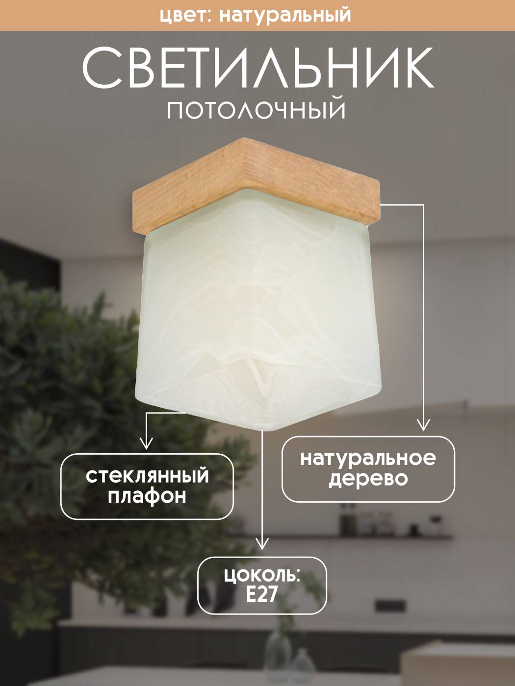 Светильник потолочный Мелодия Света Nika 000036813