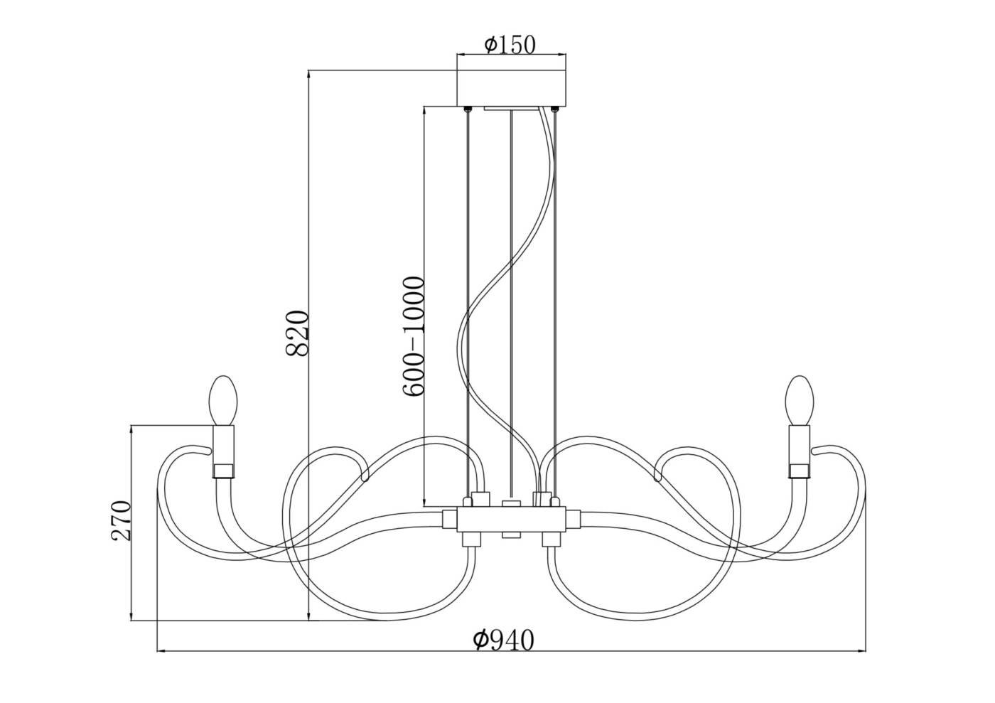 MOD051PL-07TR Подвесная люстра Maytoni Atlanta MOD051PL-07TR