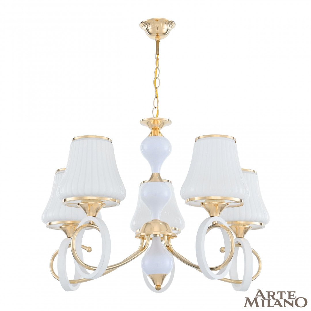 302387/5 Wh/Gd Подвесная люстра Arte Milano Florentia-2387 302387/5 Wh/Gd