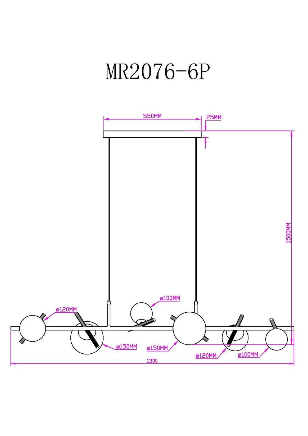 MR2076-6P Светильник подвесной MyFar Francis MR2076-6P