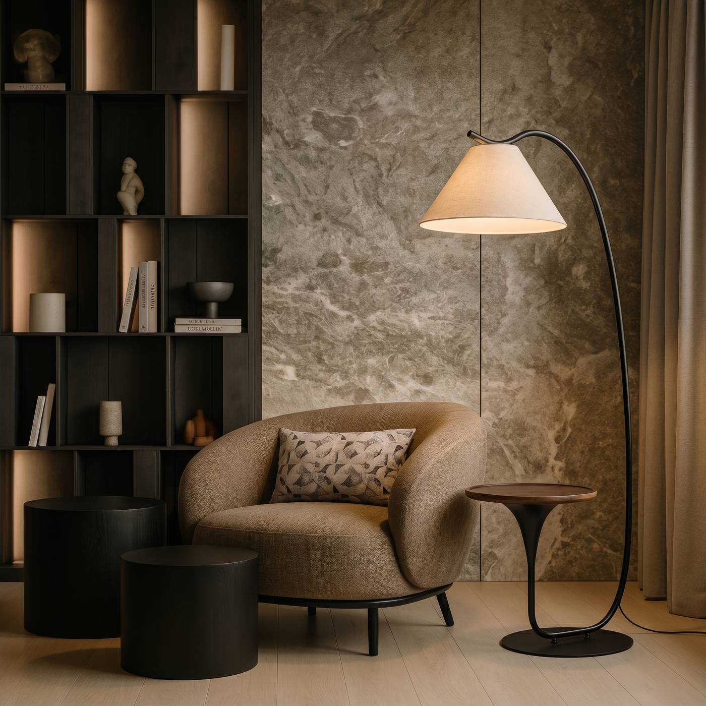 10568F Black Торшер напольный Charlotte Loft It 10568F Black