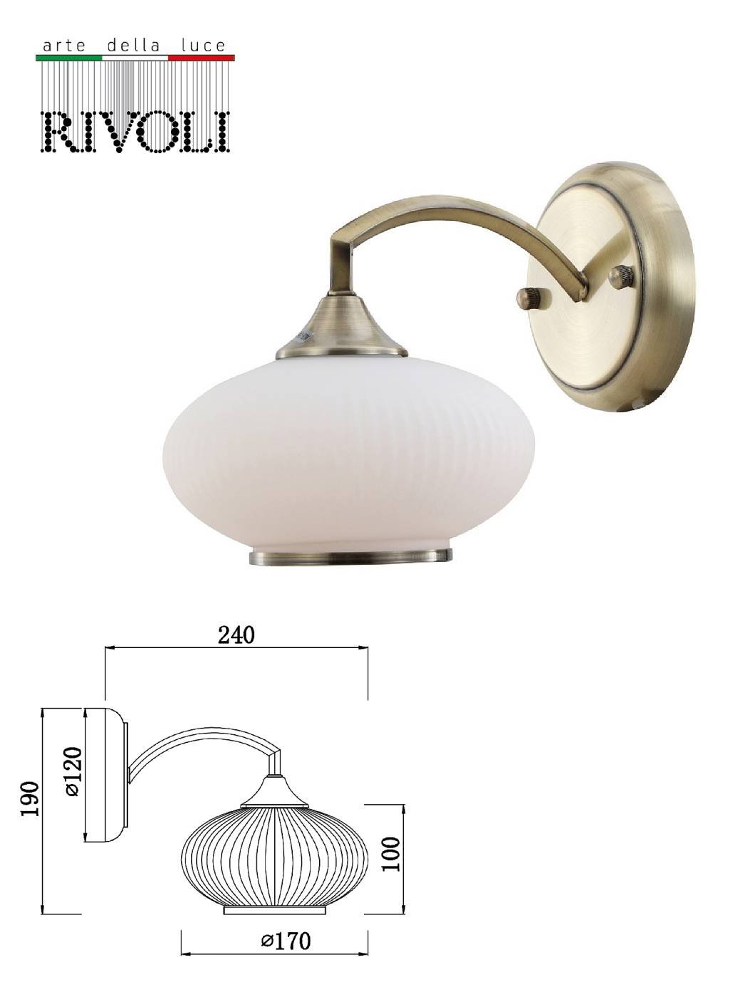 Настенное бра Rivoli Avarice 2077-401