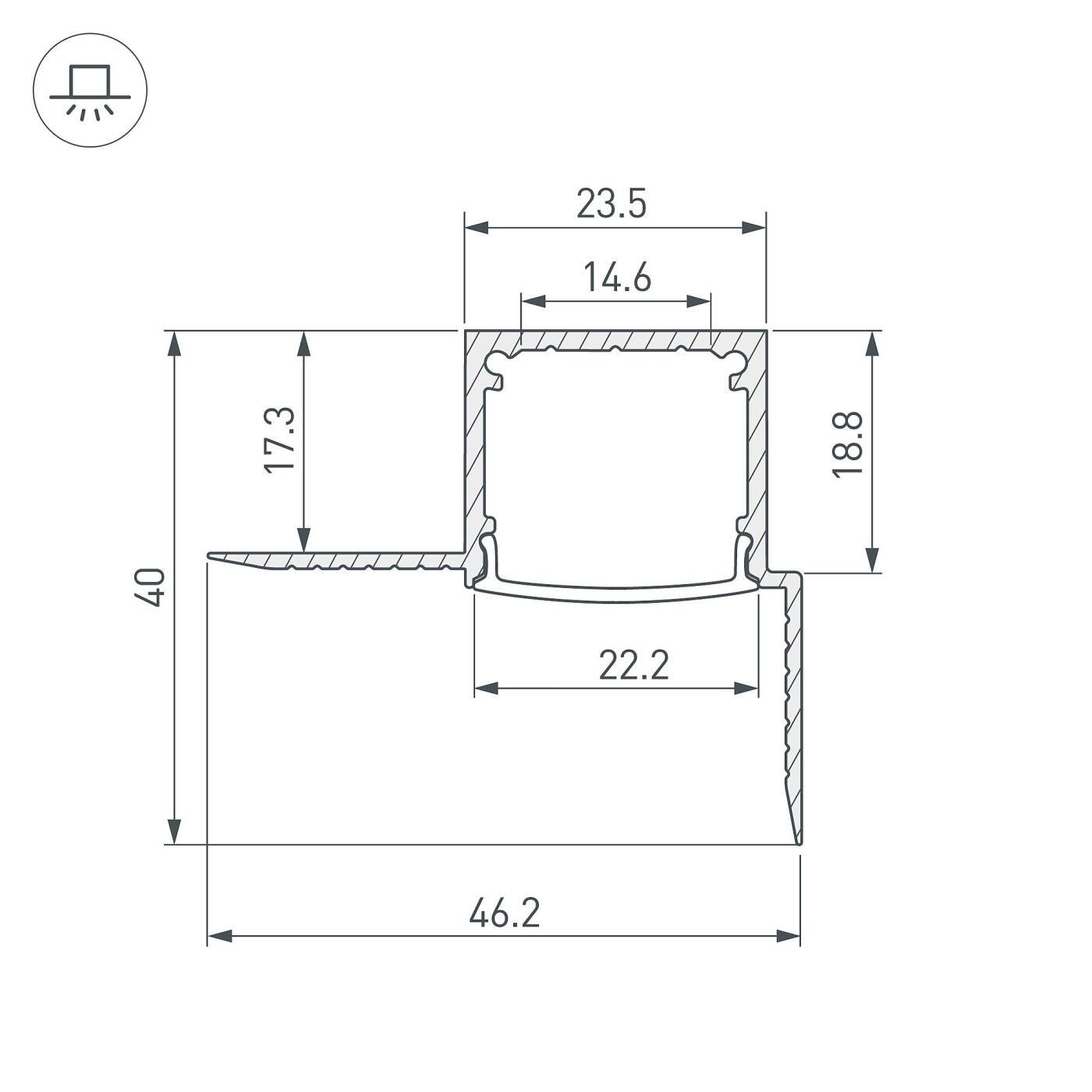 Профиль Arlight Sl-Fantom 054184