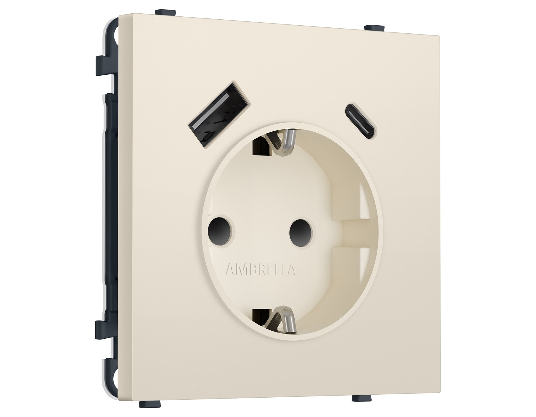 MS330010 MS330010 Комплект механизма электрической розетки SIGMA Бежевый матовый 2USB A+C 20W (быст. зар.) с/з с/ш 16A-250V QUANT PRO (SP3300, PR160)