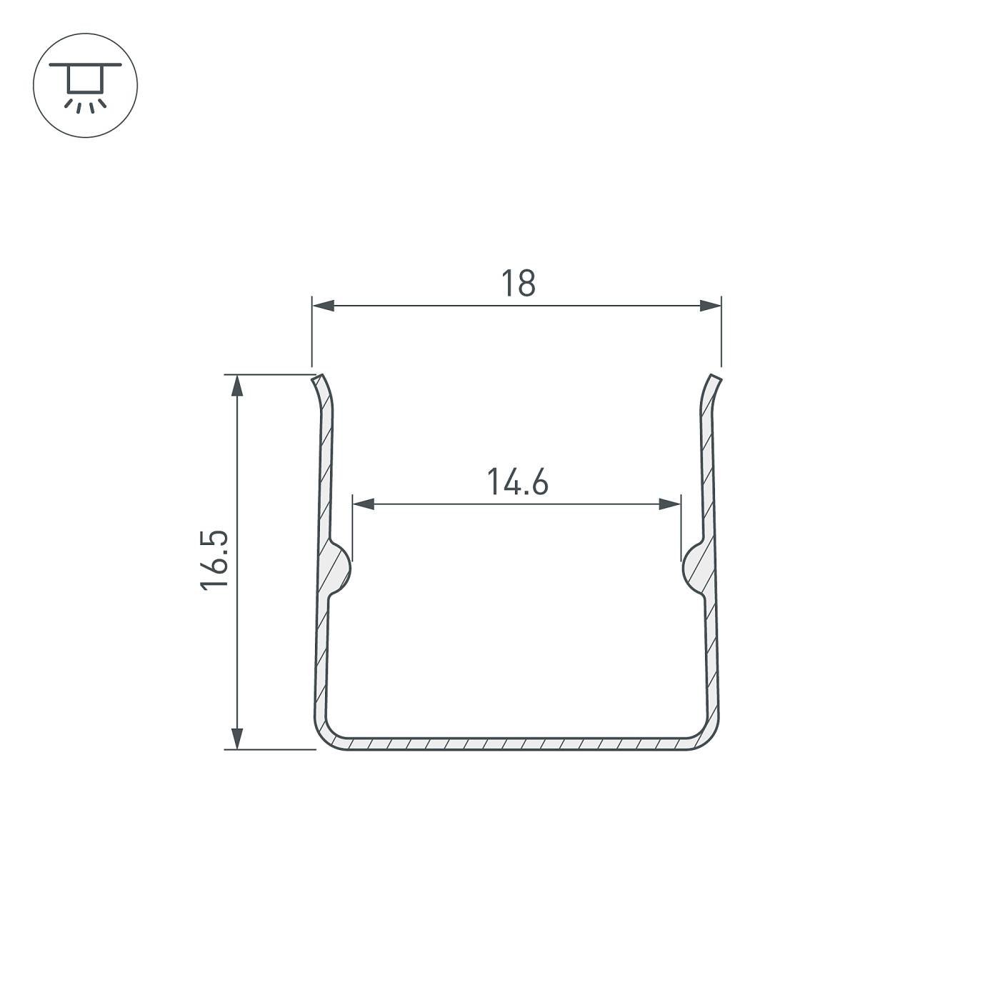 Профиль гибкий Arlight WPH 053408